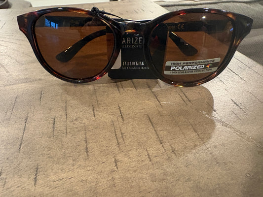 Retro rounded polarized smoked lens sunglasses