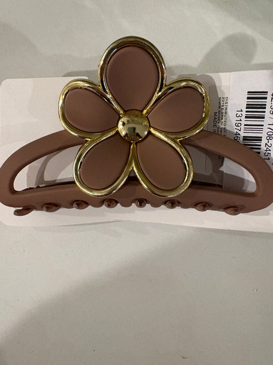 Gold floral hair clip