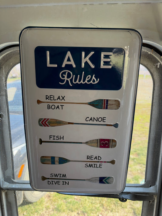 LAKE RULES SIGN