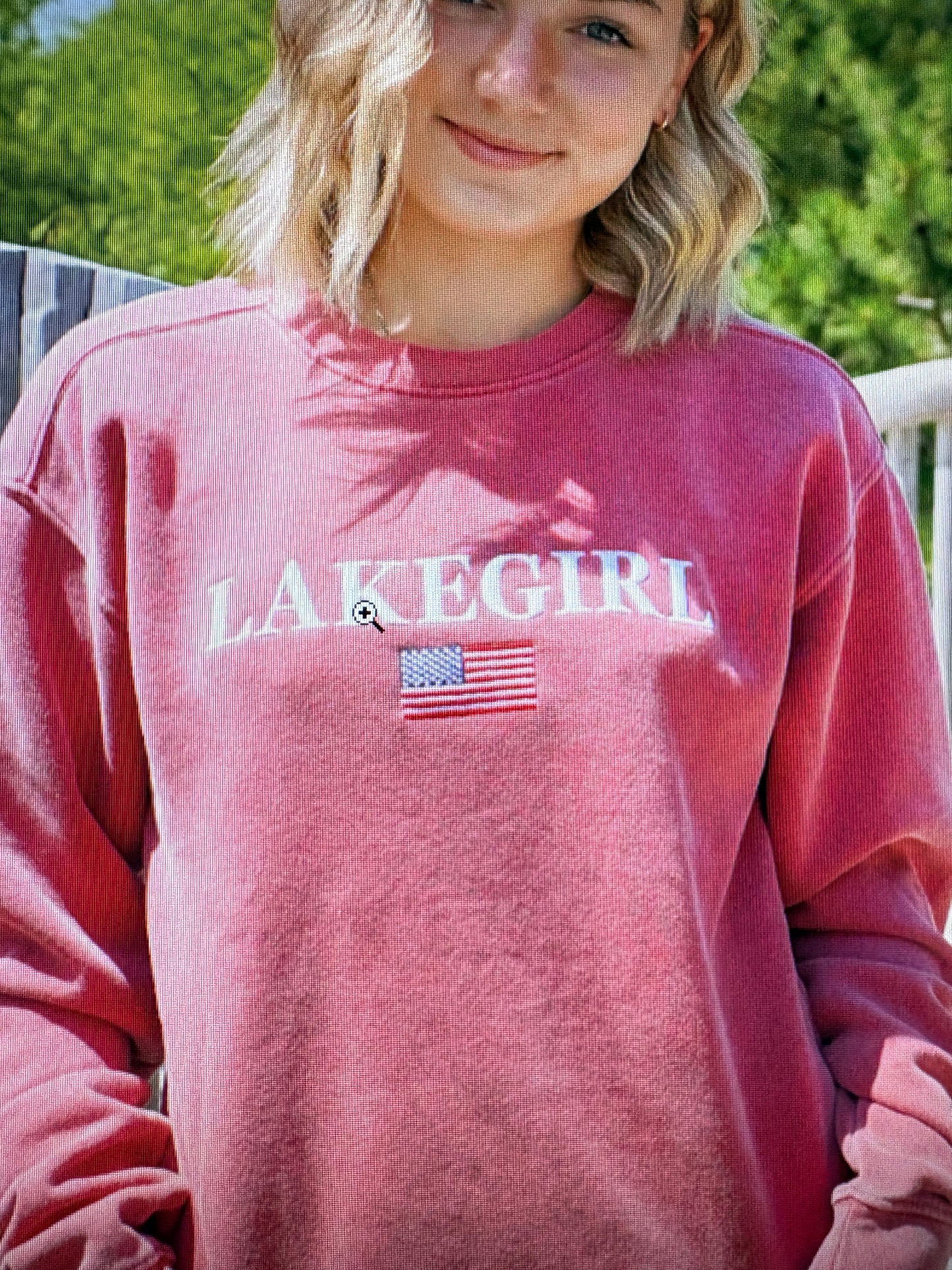 Lakegirl Fleece Crew Ringspun / Nantucket Red