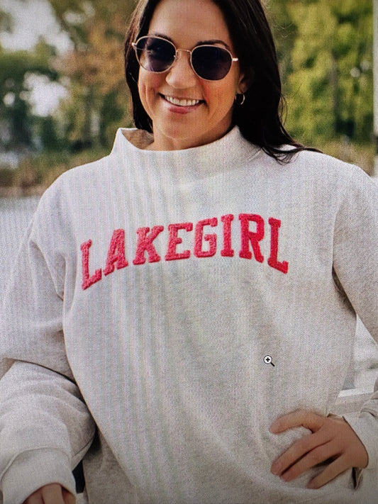 Lake Girl Mock Neck Crew