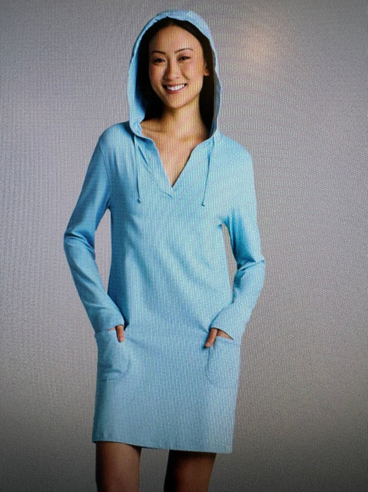 Coolibar catalina cover-up dress/Artic blue