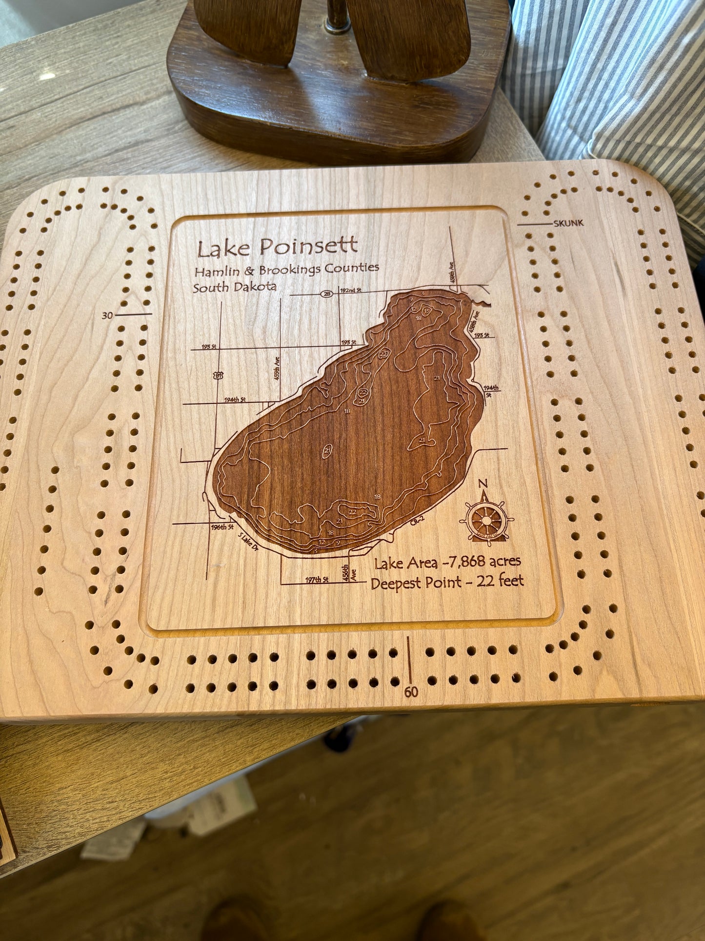 Custom Cribbage Board/LakePoinsett