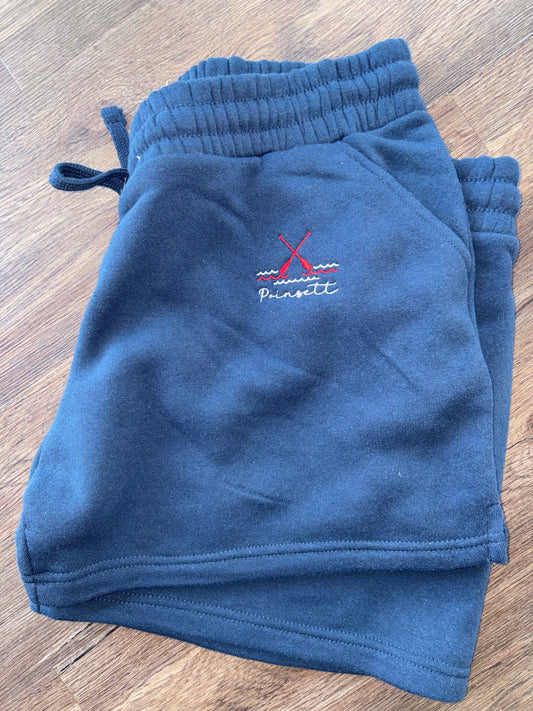 Clouded Fleece Shorts-Lake Poinsett custom print-Navy
