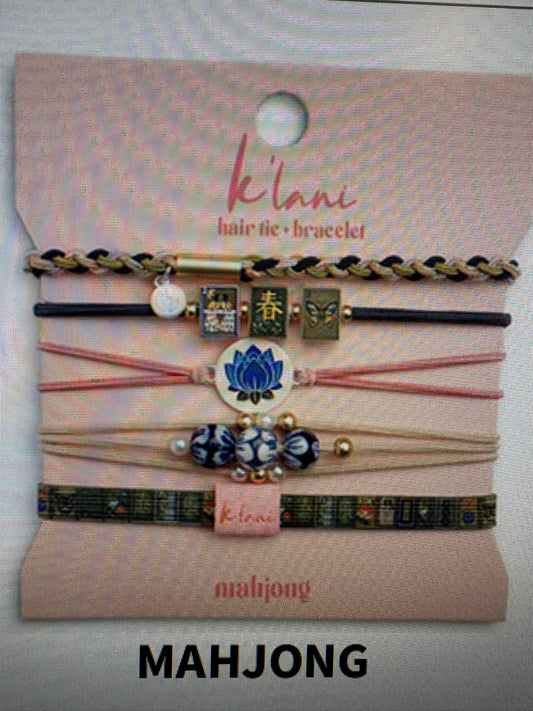 Mahjong Klani hair tie and bracelet