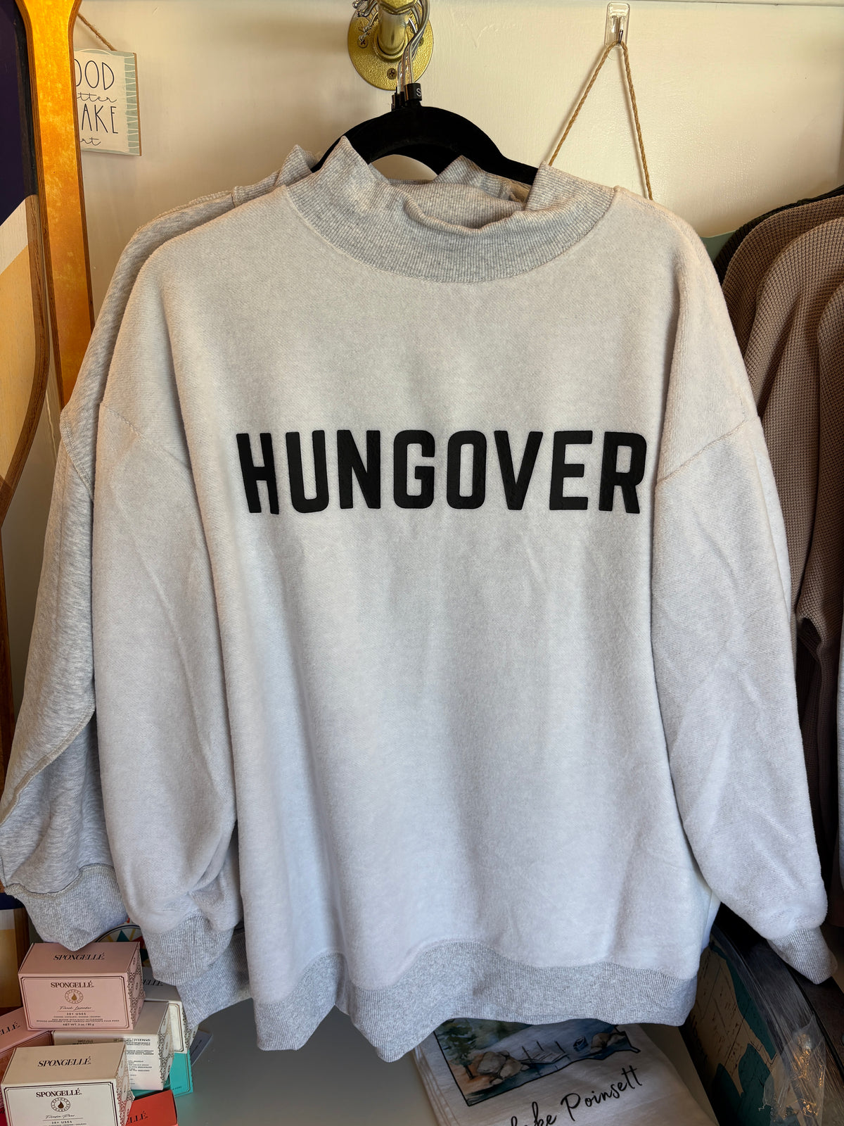 Lt. Gray Day Drinking and Hungover Reversible Sweatshirt