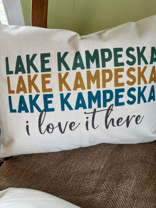 Custom Lumbar Pillow/Lake Kampeska