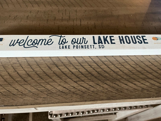 Welcome to Our Lake House - Customizable Sign