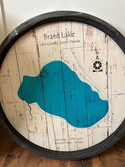 Brant Lake Barrel End Sign