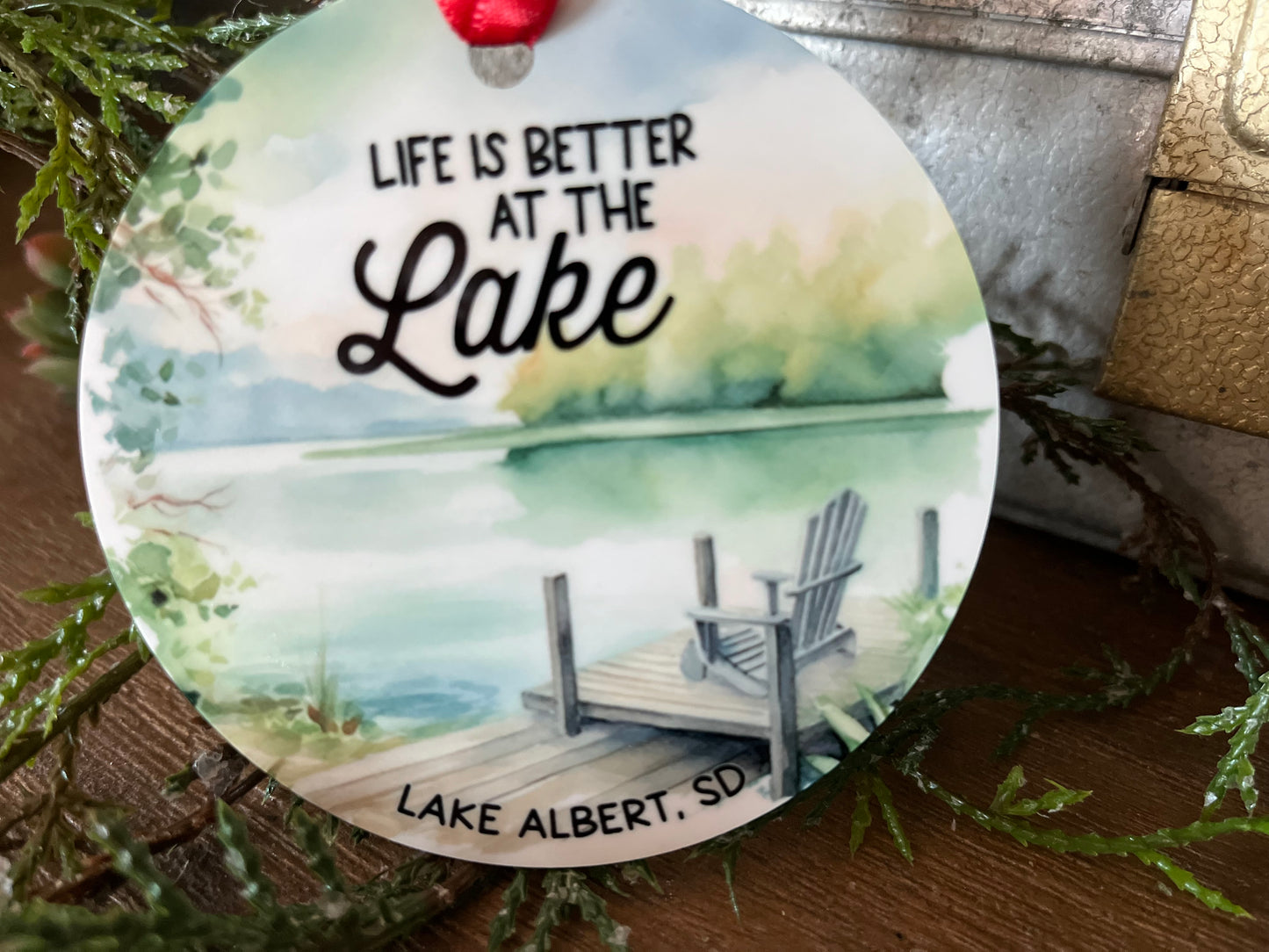 Life is Better at the Lake - Christmas Ornament