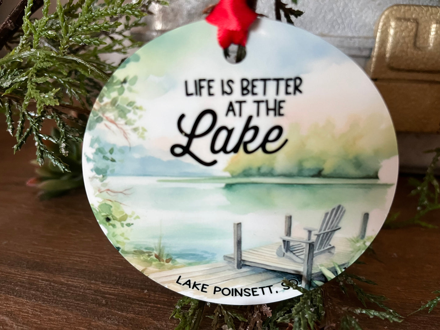 Life is Better at the Lake - Christmas Ornament