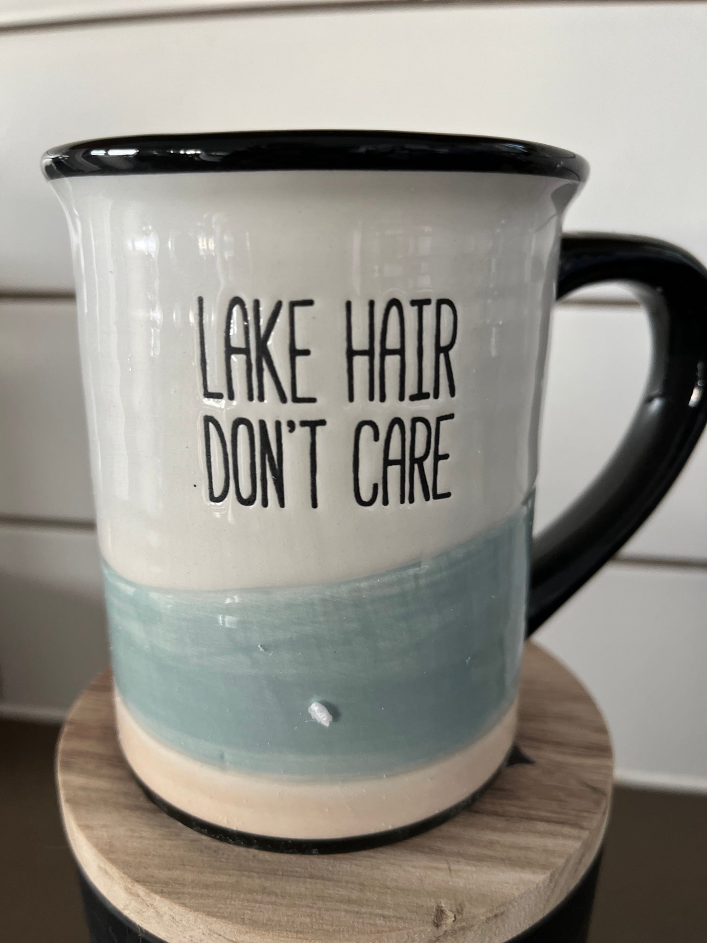 Ceramic Lake Vibe Latte Shape Coffee Mug