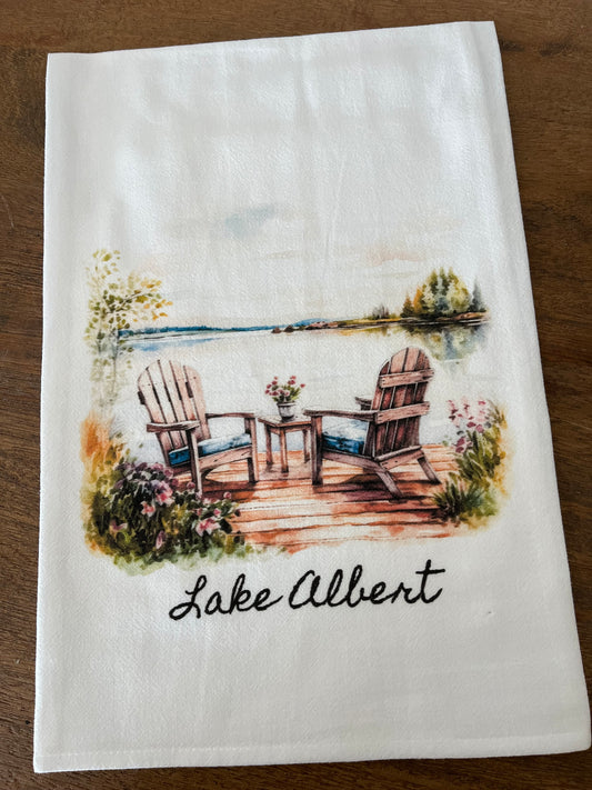Flour Sack Towel/Lake Scene
