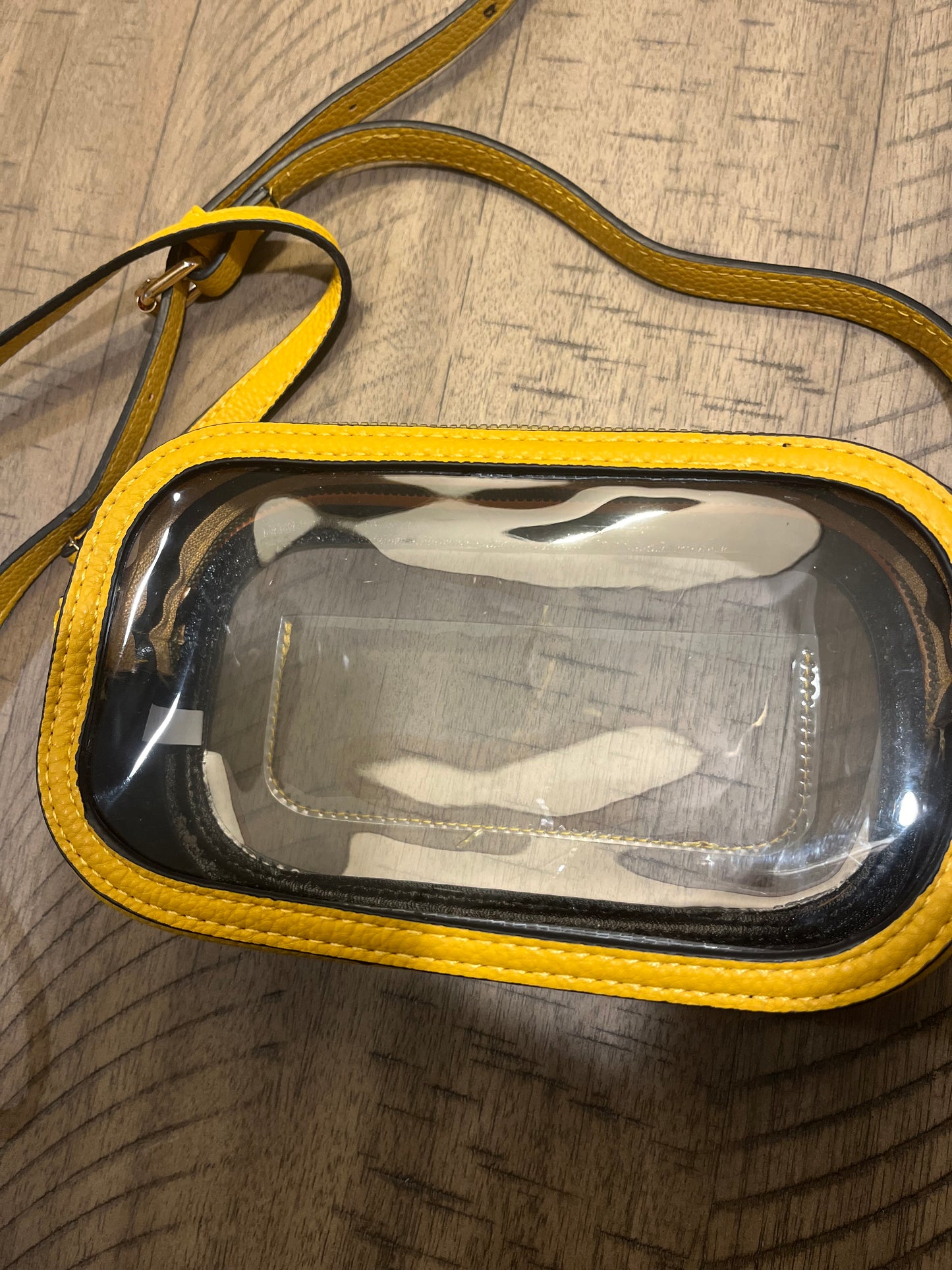Clear Oval Stadium Bags/Mustard