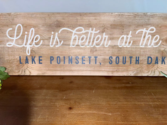Life is Better at the Lake Sign/Custom