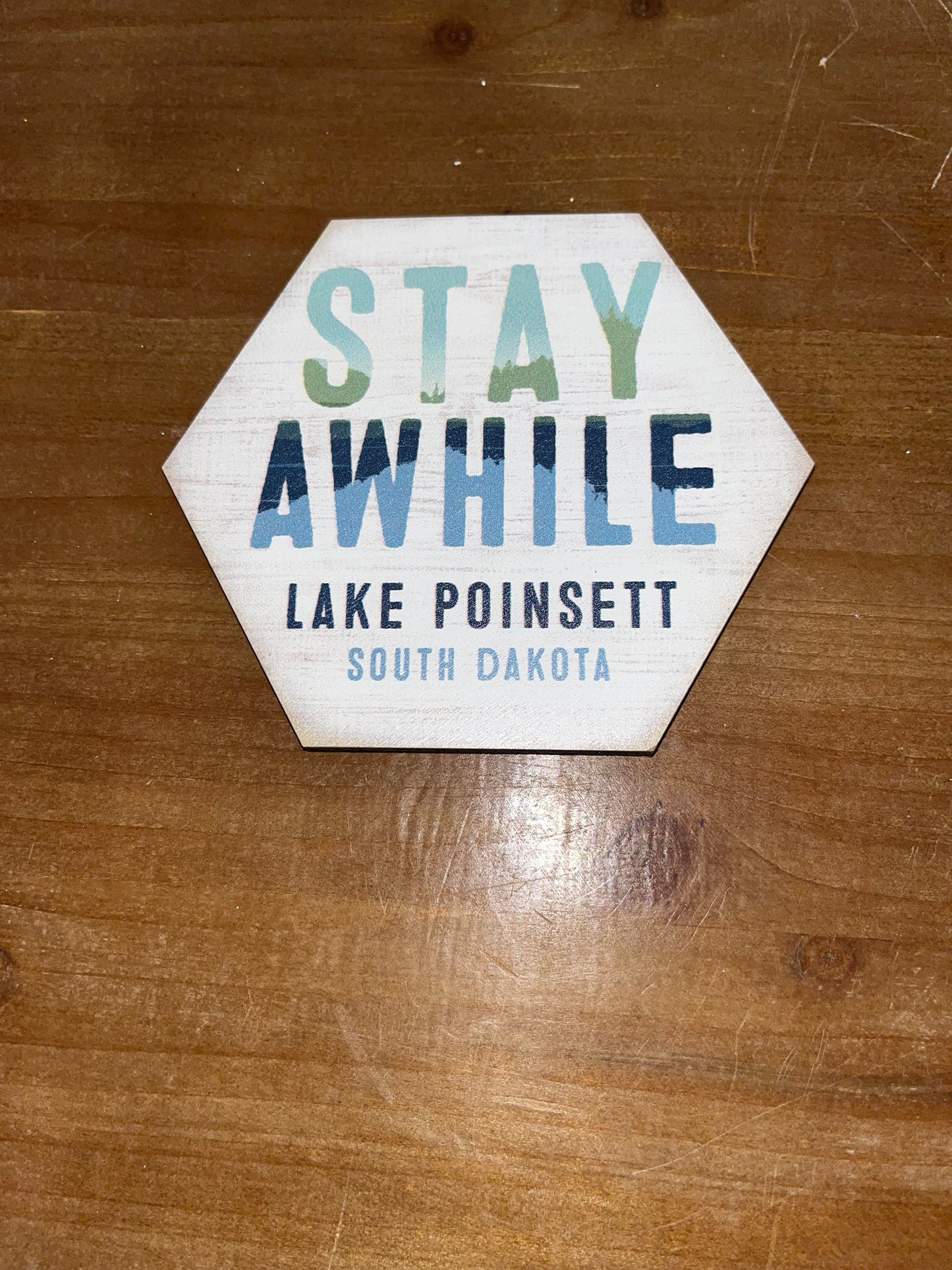 Stay Awhile Custom Lake Coasters