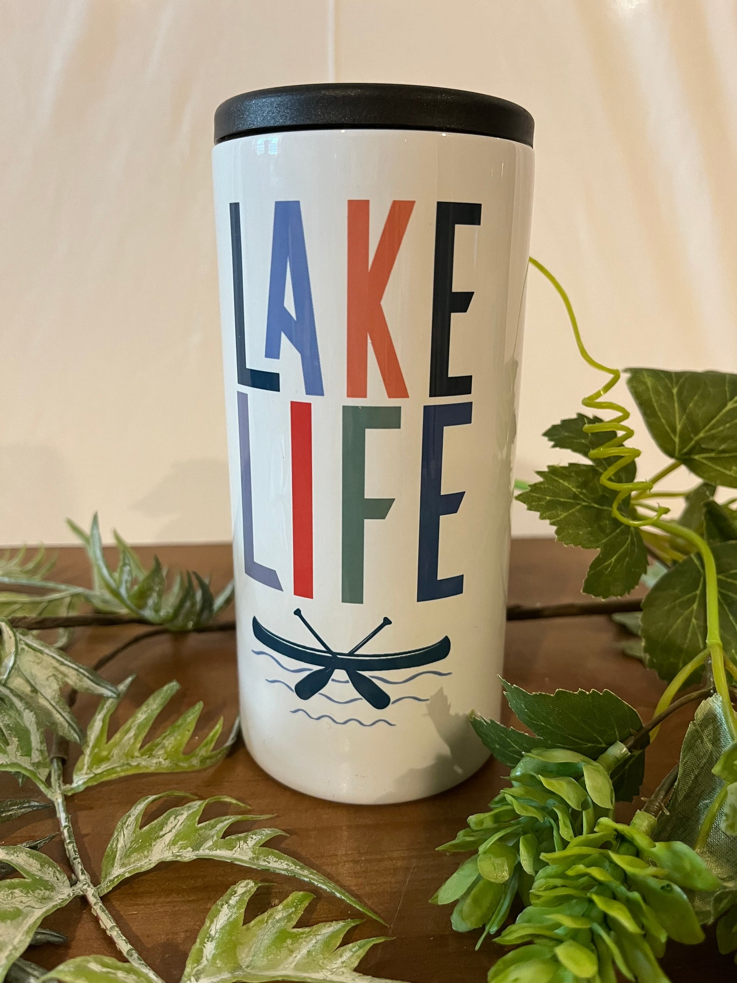 Insulated Skinny Cooler/ Lake Life Canoe