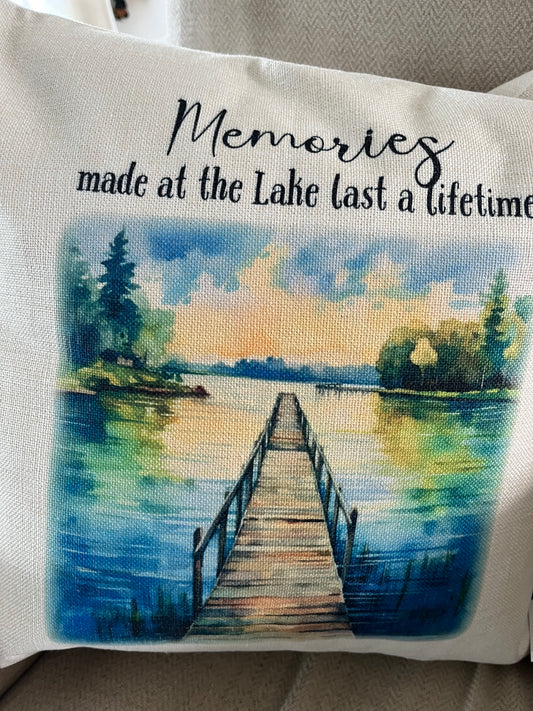 MEMORIES MADE AT THE LAKE/ PILLOW