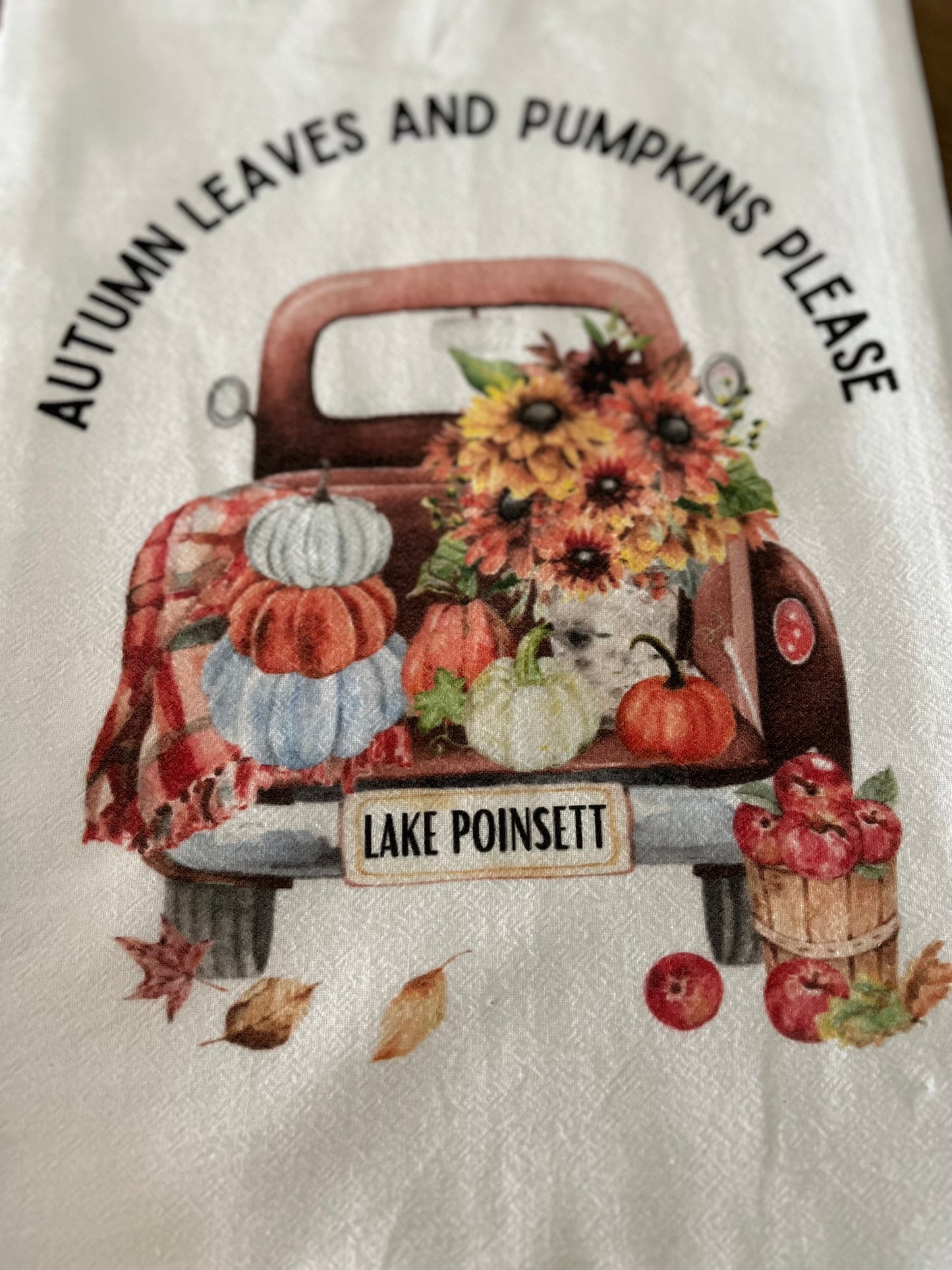 Fall Flour Sack Towel/ Lake Poinsett