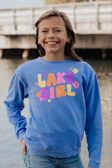 Youth Ringspun Fleece Crew in Peri