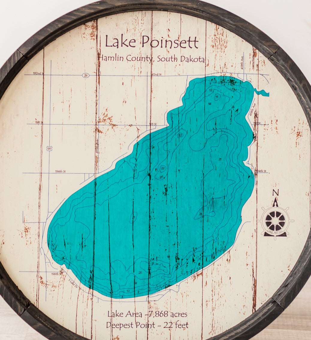 Lake Poinsett Barrel End Map