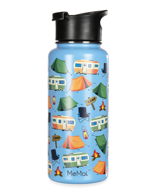 Thermal Insulted Stainless Steel Bottle - Camping Theme