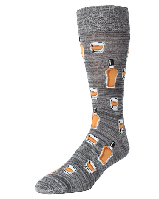 Whiskey Bar Conversational Bamboo Blend Men's Socks