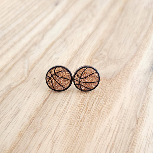 Glitter Basketball Studs // Game Day