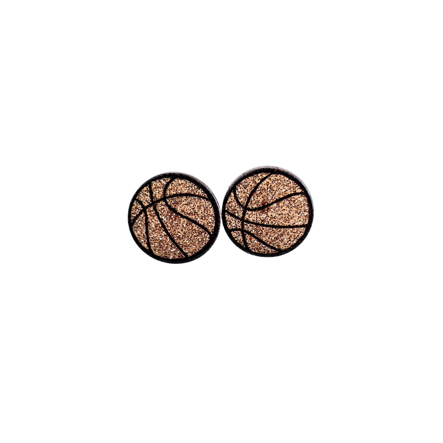 Glitter Basketball Studs // Game Day