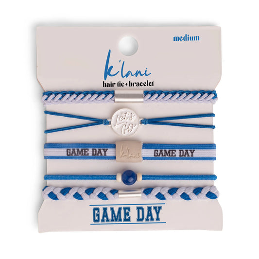 Klani Game Day Blue white - Hair Tie Bracelet