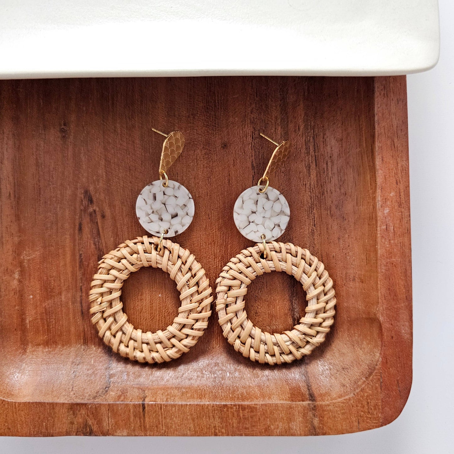 Lana Earrings - Dark Rattan // Spring, Summer, Coastal