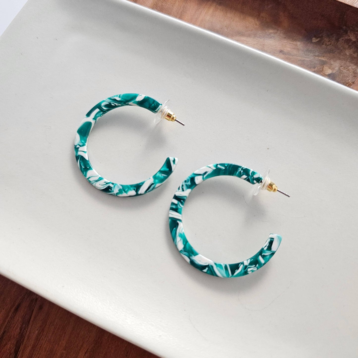 Camy Hoops - Sea Green // Spring, Summer, Earrings