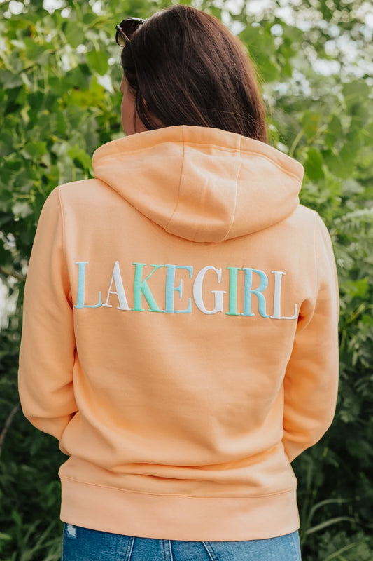 Lake Girl Multi Draw Cord Hoodie - Peach