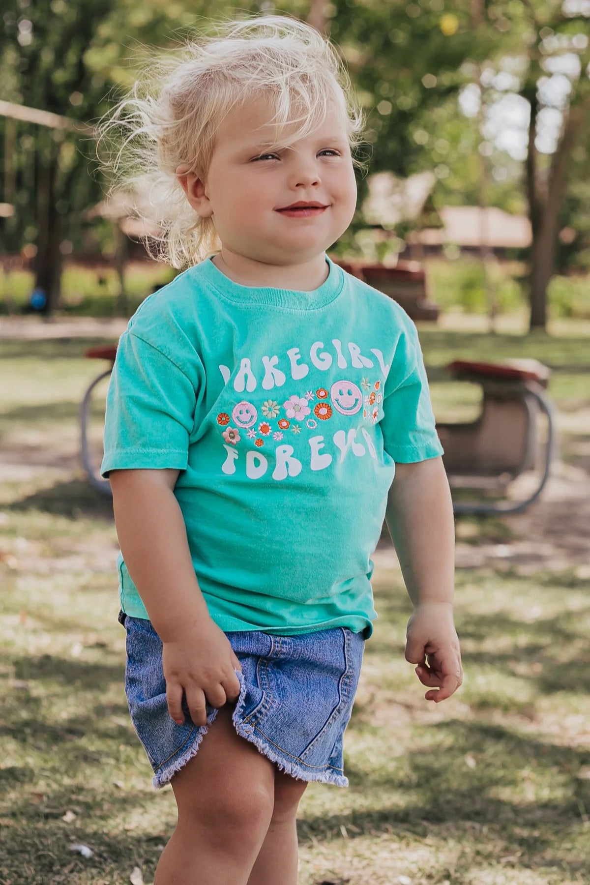 Toddler Ringspun Tee in Seafoam