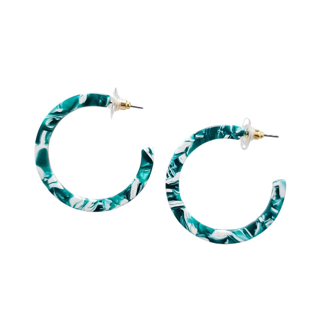 Camy Hoops - Sea Green // Spring, Summer, Earrings