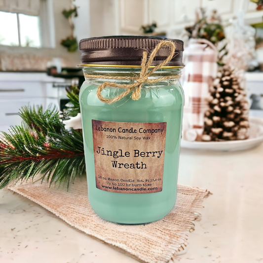 Jingle Berry Wreath: Candle