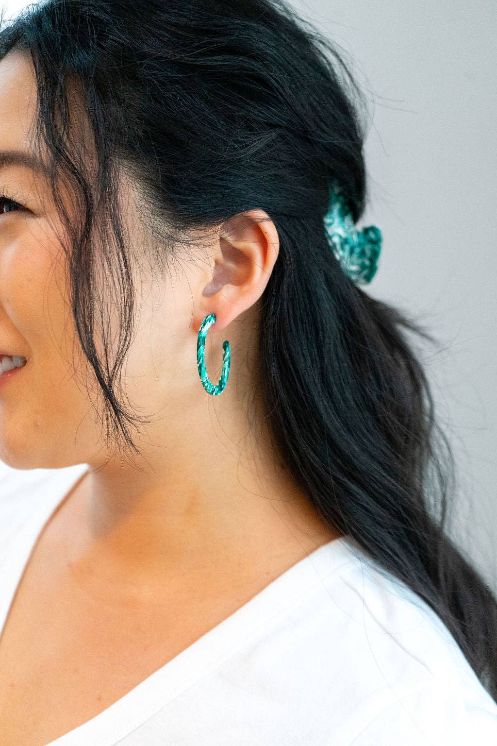 Camy Hoops - Sea Green // Spring, Summer, Earrings