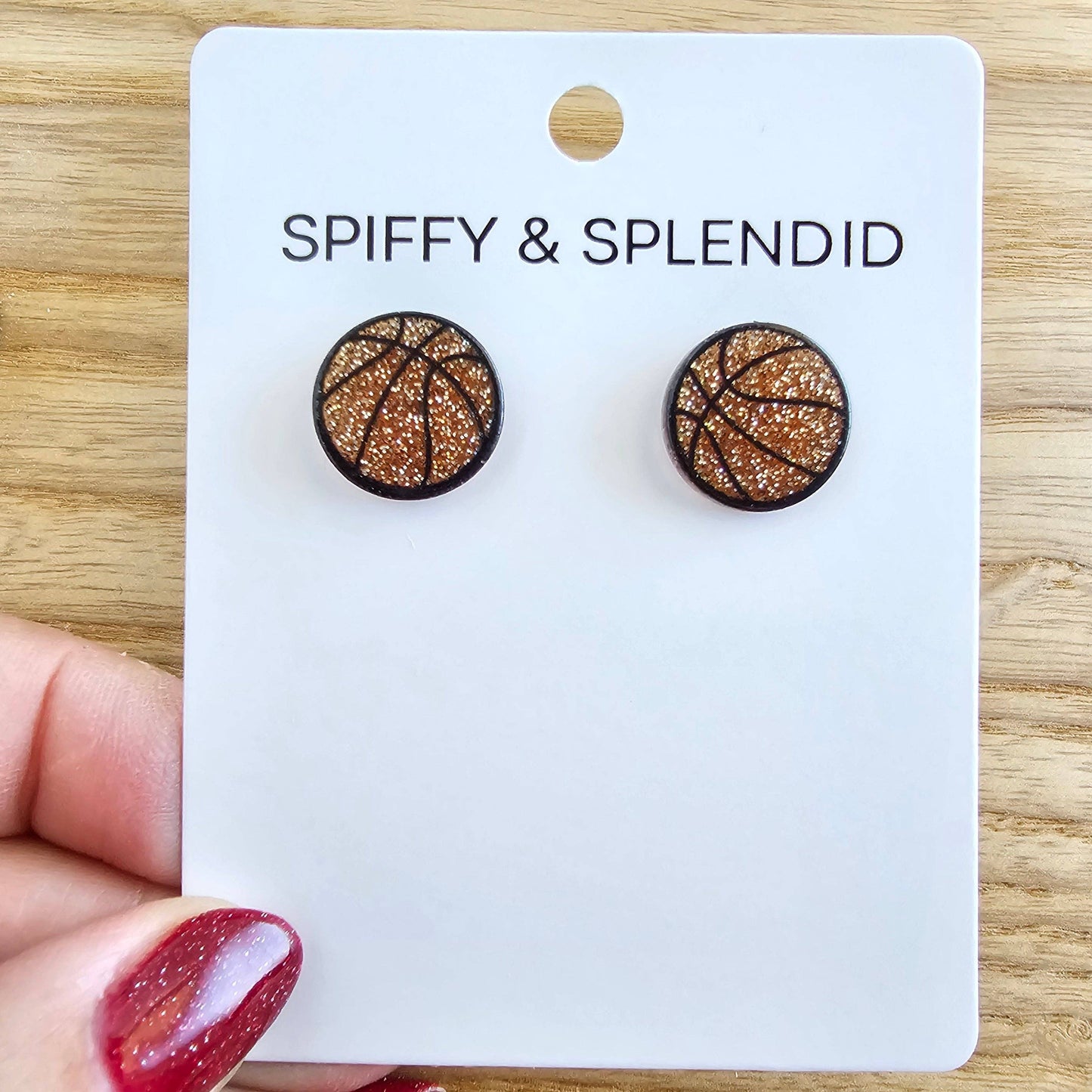 Glitter Basketball Studs // Game Day