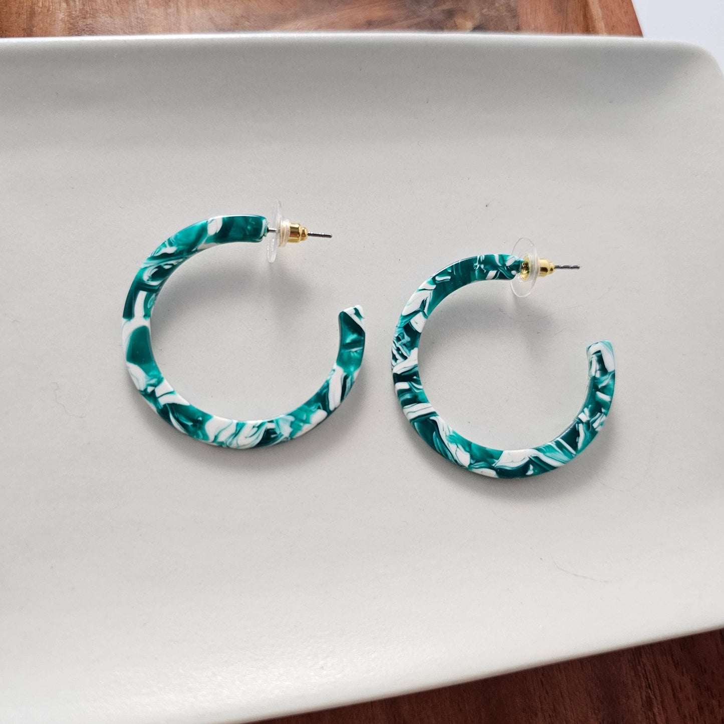 Camy Hoops - Sea Green // Spring, Summer, Earrings