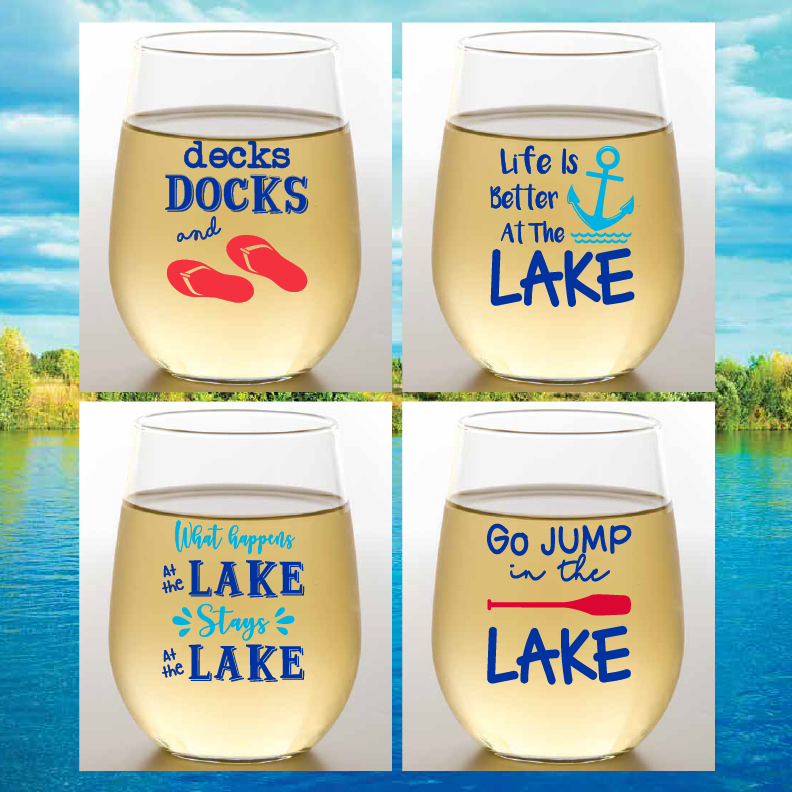 LAKE Shatterproof Wine Glasses: 2pk