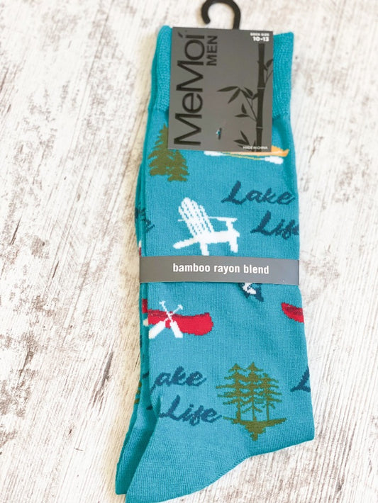 Men's Lake Life Bamboo Crew Socks