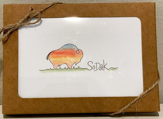 SoDak Buffalo Greeting Card Box Set (6 Cards)
