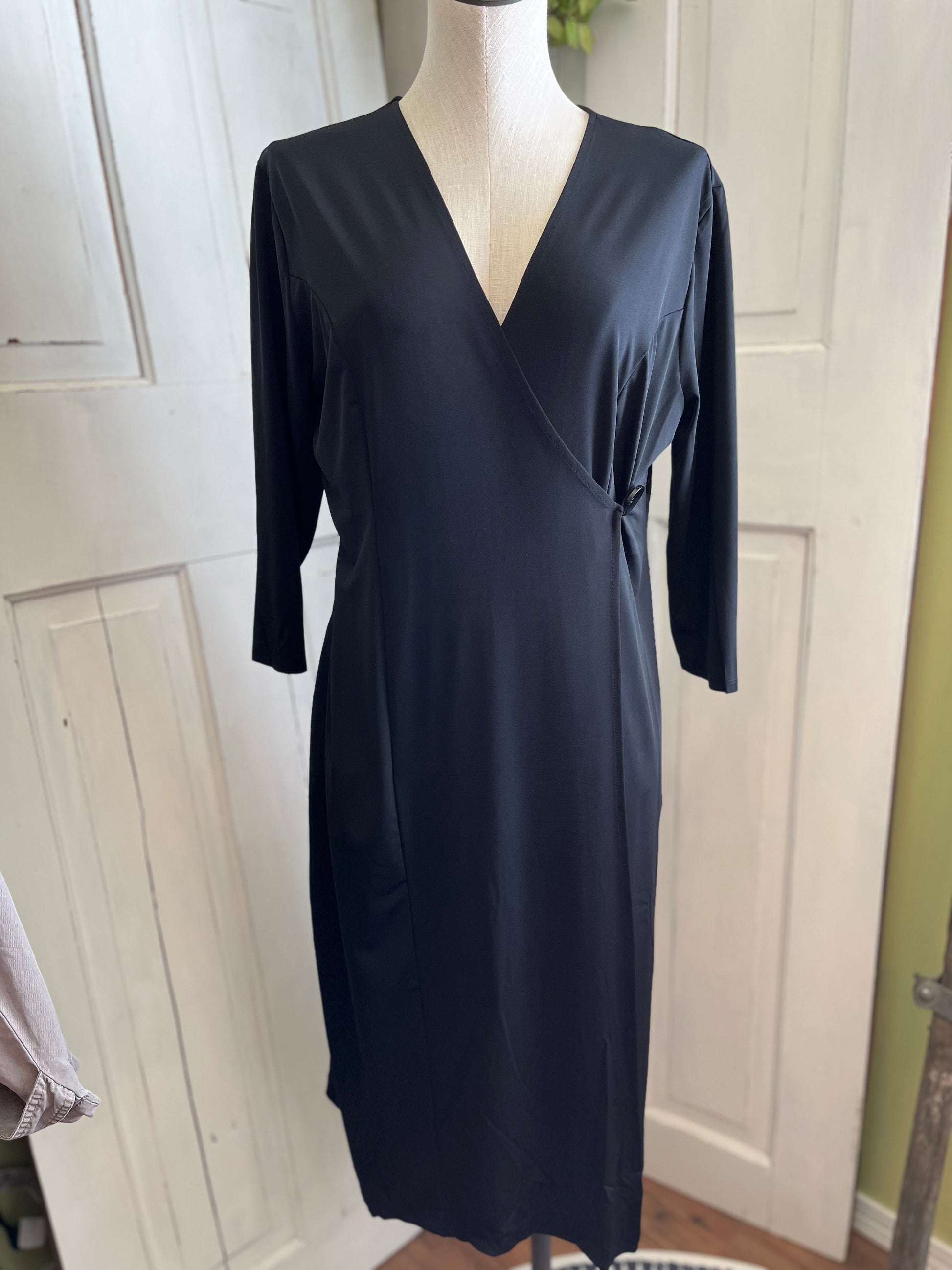 black duster dress Black Knit Duster / Dress
