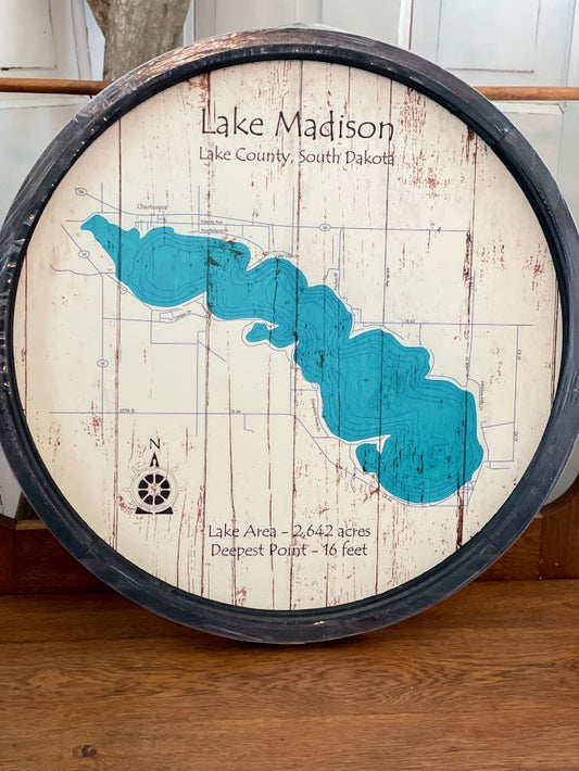 Lake Madison - Lake Map Wall Art