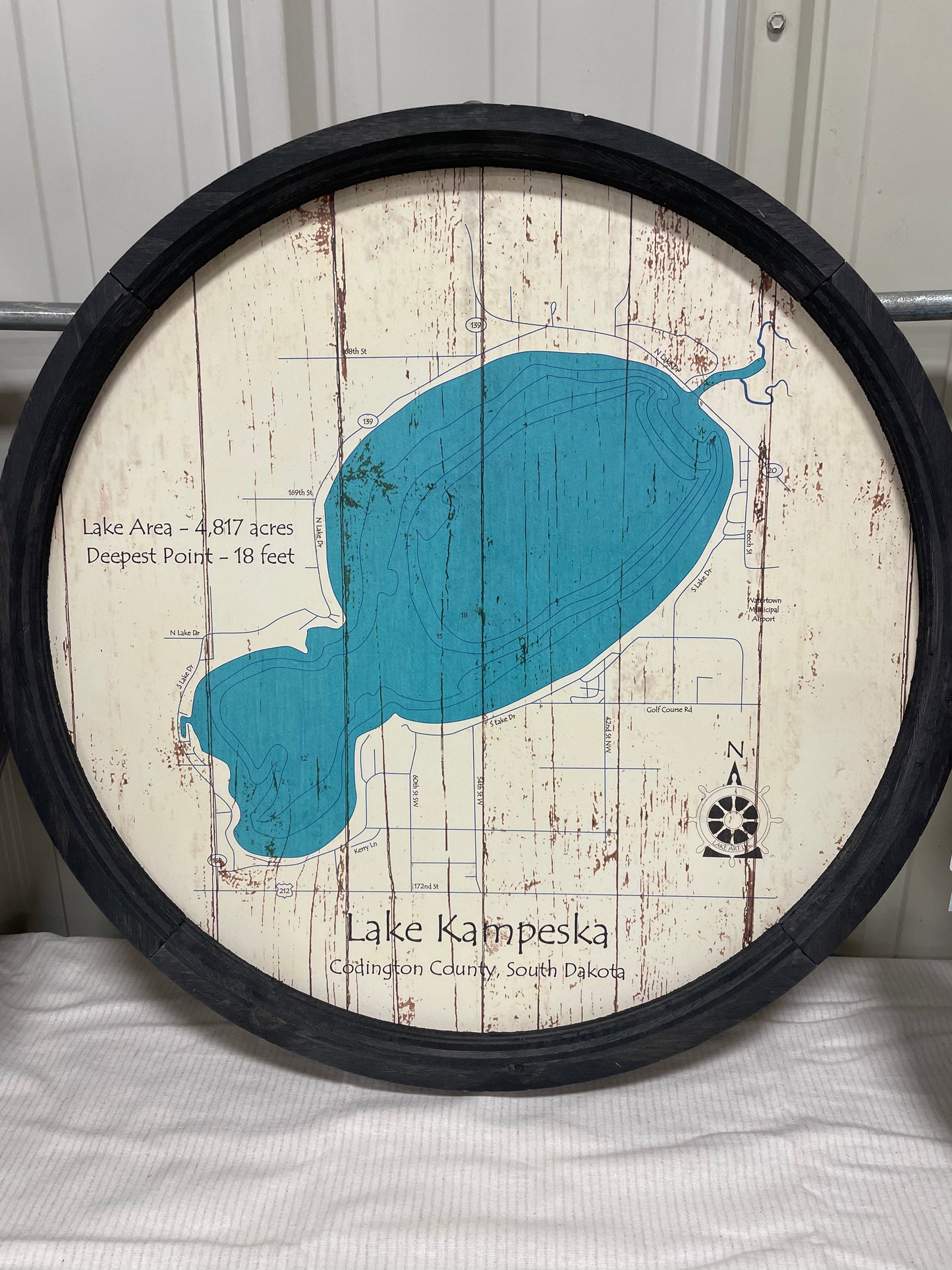 Lake Kampeska Barrel End Map